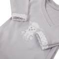 Bodysuit cardigan long sleeve sheep gray