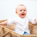 White muslin shirt with mandarin collar