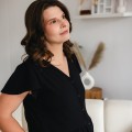 Koszula ciążowa czarna rozpinana