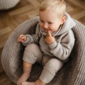 Kurtka dziecięca z wełny merino beżowa