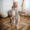 Бежова детска качулка от мериносова вълна