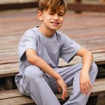 Children's grey T-shirt oversize