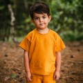 T-shirt dziecięcy miodowy oversize