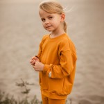 Детска блуза овърсайз в цвят мед