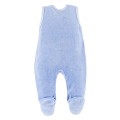 Baby blue set with hippo embroidery