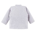 Grey velour baby set with zebra embroidery