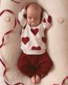 Oversize sweatshirt white with hearts