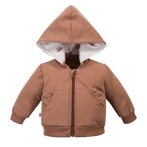 Hooded sweatshirt beige with pocket
