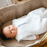Бебешки спален чувал, бял с балони, 1,5 TOG