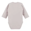 Baby long-sleeve bodysuit with snaps, plain beige