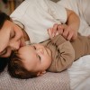 Карамелен растящ детски гащеризон от мериносова вълна