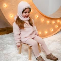 Pink merino kids jacket growing with your child