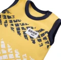 Baby boy set yellow sleeveless bodysuit and shorts