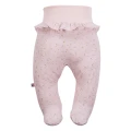 Baby girl set frill bodysuit and footed pants pink