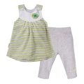 Green tunic and grey leggings set