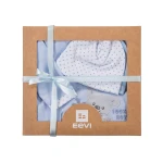 Baby set: bodysuit, sleepsuit and footed pants in blue