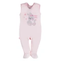 Baby set bodysuit, sleepsuit and jacket in pink