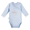 Baby set bodysuit, sleepsuit and jacket in blue
