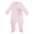 Pink baby set with bodysuit, sleepsuit, footed pants and hats