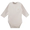 Beige ribbed bodysuit and leggings set