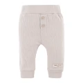 Beige ribbed leggings and ruffle sweatshirt set