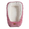 Baby nest pink with flowers 90x50 cm