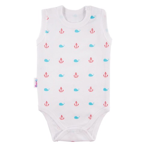 Боди с презрамки LITTLE SAILOR бяло
