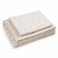 Muslin bedding set with filling beige with bear motif