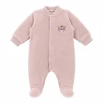 Velvet playsuit BABY LOVE beige