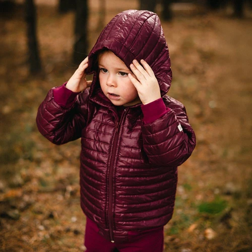 Hooded jacket SIMPLY COMFY maroon