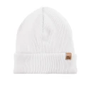 White ribbed children’s hat and snood set