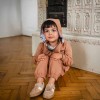 Кафяв детски анцуг с бродерия