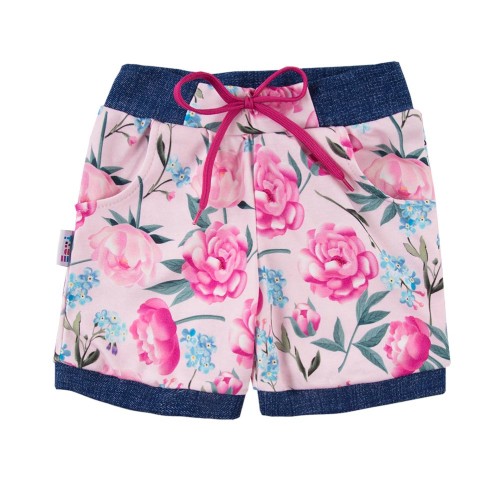 Къси панталони PEONY с розови цветя