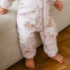 Детски гащеризон за момиче без крачета екрю със сърнички