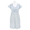 Сива бамбукова нощница за бременни с мотив на пера EMILY