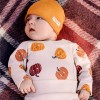 Бебешки комплект Halloween – боди с прехлупване и ританки в цвят екрю с тикви