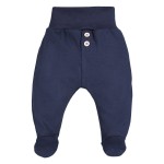 Joggers with feet navy blue
