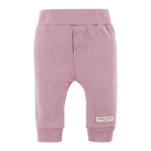 Легинги с райета SIMPLY COMFY в цвят вереск