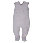Бебешки гащеризони за сън с джобче SIMPLY COMFY сиви