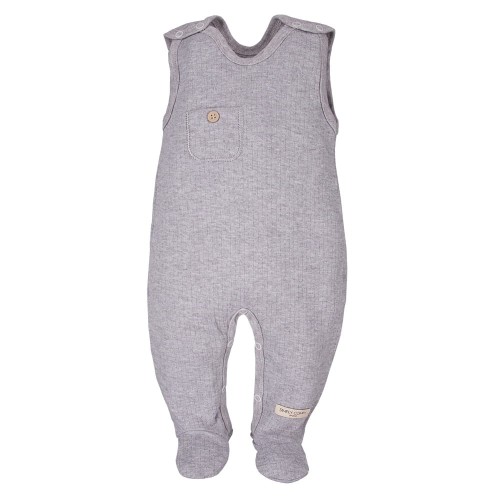 Бебешки гащеризони за сън с джобче SIMPLY COMFY сиви