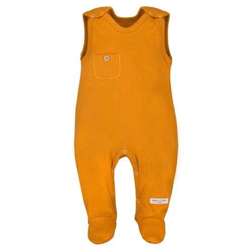 Бебешки гащеризони за сън с джобче SIMPLY COMFY в цвят мед