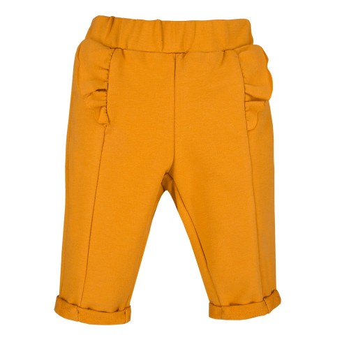 Trousers with frills honey