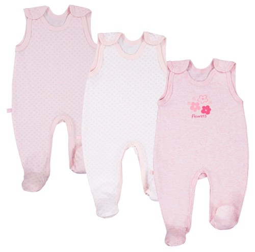 3-pack romper suit TINY pink