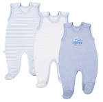 3-pack romper suit TINY blue