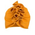 Turban dziewczęcy miodowy z naszywką