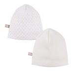 2-pack baby hat ecru/white
