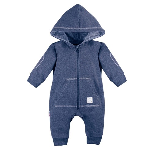 Hooded playsuit UNIQUE navy blue