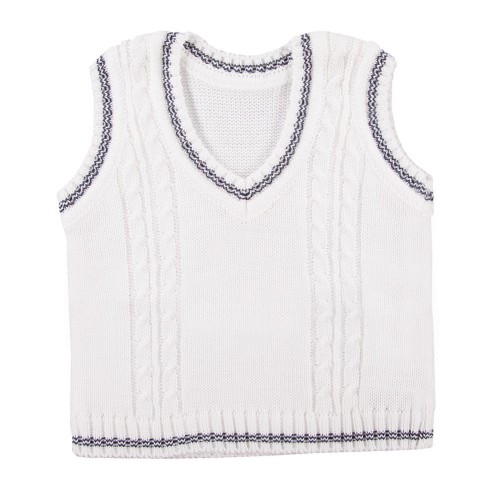 Vest CEREMONY white and navy blue