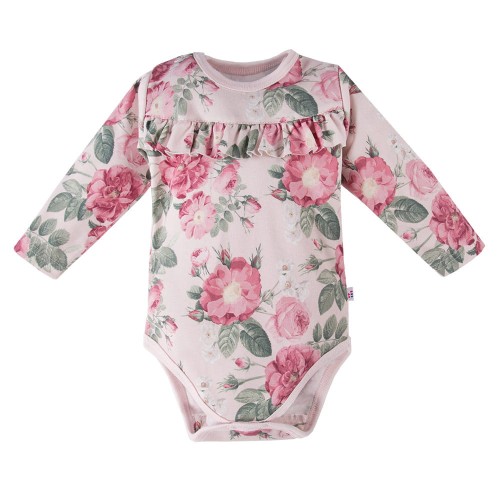 Bodysuits ROSES pink with flowers