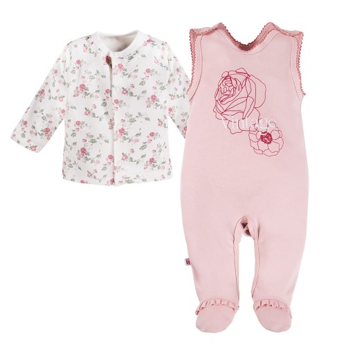 Baby set for girl ROSES pink